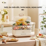 Nồi hấp Bear 3 tầng đa năng 12L SB-NH12L (Bản Quốc Tế)