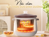 Nồi kho hầm đa năng UNIE USC308 dung tích 3L, lòng nồi gốm tử sa, 8 chức năng kho hầm