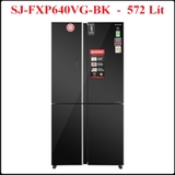 Tủ lạnh Sharp Inverter 572 lít Multi Door SJ-FXP640VG-BK