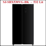 Tủ lạnh Sharp Inverter 532 lít Side By Side SJ-SBX530VG-BK