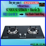 Bếp gas âm kính SUNHOUSE SHB6636, mới 100%