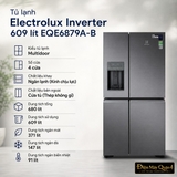 Tủ lạnh Electrolux Inverter 609 lít EQE6879A-B