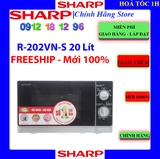 [SHARP R-202VN] LÒ VI SÓNG SHARP R-202VN-S 20 Lít