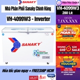 Tủ đông Sanaky Inverter 280 lít VH-4099W3, giá tốt giao ngay