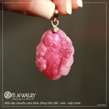 MẶT DÂY CHUYỀN RUBY KHẮC ĐỒNG TIỀN 18K