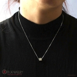 DÂY CHUYỀN CHARM VUÔNG KHẮC CHỮ OM S950