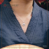 MẶT DÂY CHUYỀN CHỮ OM TRÒN ĐÍNH HẠT S950