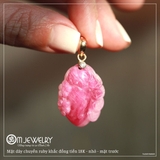 MẶT DÂY CHUYỀN RUBY KHẮC ĐỒNG TIỀN 18K