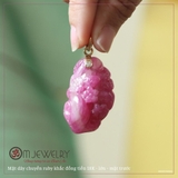 MẶT DÂY CHUYỀN RUBY KHẮC ĐỒNG TIỀN 18K