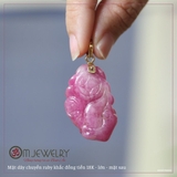 MẶT DÂY CHUYỀN RUBY KHẮC ĐỒNG TIỀN 18K