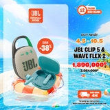 [COMBO ĐỘC QUYỀN ONLINE] COMBO TAI NGHE JBL WAVE FLEX 2 & LOA JBL CLIP 5