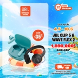 [COMBO ĐỘC QUYỀN ONLINE] TAI NGHE BLUETOOTH JBL WAVE FLEX 2 & TAI NGHE CHỤP TAI TUNE 520BT