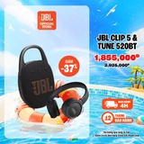 [COMBO ĐỘC QUYỀN ONLINE] COMBO TAI NGHE CHỤP TAI JBL T520BT & LOA JBL CLIP 5