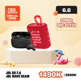 [COMBO ĐỘC QUYỀN 1] COMBO LOA BLUETOOTH GO 3 & TAI NGHE BLUETOOTH JBL WAVE BEAM