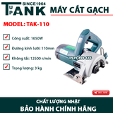 Máy cắt gạch TUPANK TAK-110 (110MM-1650W)