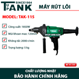 Máy khoan rút lõi TUPANK TAK-115KBT