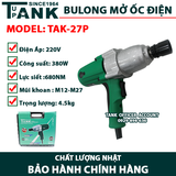 Máy mở siết BULONG ốc điện TAK-27P (680W/680NM)