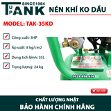 Máy nén khí không dầu tốc nhanh TUPANK TAK-35KD