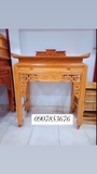 Bàn thờ 1 tầng gỗ Gõ Đỏ-mẫu triện sen-1m27 sâu 61