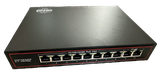 Thiết bị chuyển mạch, Switch 8 cổng POE 1000M công suất 96W, 2 cổng lan 1000M. Model: ZC-8GPOE-2GE