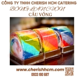 Set 10 bông lan cuộn cầu vồng/ trà xanh/ red velvet/ chà bông/ trứng muối size teabreak