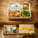 191024 Set lunch Bồi dưỡng - Cơm xíu mại trứng cút + gà chiên sốt chua ngọt