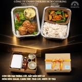 181125 Set Lunch Cơm xíu mại trứng cút, bắp nấm đút lò/ Quail egg shumai rice with baked corn & mushrooms