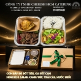 071125 Cơm bò sốt tiêu xanh, gà sốt cam/ Beef with green pepper sauce, chicken with orange sauce and rice