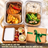 201125 Lunch box Bump - Cơm thịt heo BBQ, chả tôm/ BBQ pork rice and shrimp patties