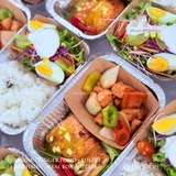 Set Lunch Zestful- Cơm cá hồi nướng sốt cam, gà lúc lắc/ Grilled salmon with orange sauce, and stir fried chicken with rice