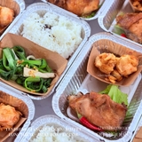 Set Lunch Tiếp sức Cơm gà đút lò, chả tôm/ Baked chicken rice and shrimp patties