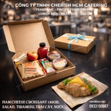 150126 Set Lunch Satisfying Croissant ham cheese 120gr, Salad, Tiramisu, Trái cây, Nước ép/ Trà