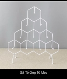 Giá trưng bày bánh donut - Giá tổ ong 10 móc - Hàng order