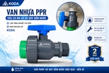 Van Nhựa PPR Rắc Co RN 49 Xả Đáy Bồn Nước, Lắp Ống Nhiệt 50 PPR, Ren Ngoài 49, KODA (BH2 Năm Đổi Mới)