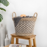 Rhombus storage basket with handle