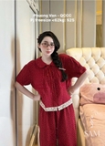 Bộ pijama đỏ bi hàng QCCC <62kg