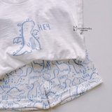Bộ cotton sược mềm in khủng long