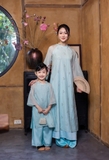 Bộ áo dài Sương Mai mẹ bé - hàng thiết kế