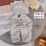 Bộ gâú cotton tổ ong xám