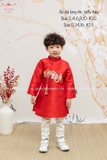 Áo dài long nhi đỏ- taffa thêu rồng