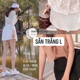 Chân váy trắng dập ly ngắn L