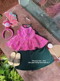 Set gấm yếm hồng, hàng thiết kế