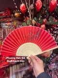 Quạt lụa in hoa đào