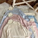 Áo dài gấm tơ kem cổ ngọc