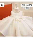 Đầm trắng công chúa cổ đính hạt 100cm