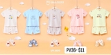 Bộ ngắn tay Uala Rogo màu xanh / UR2220 - 9-12m