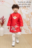 Áo dài lân nhi đỏ