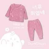 Bộ Punchun cúc chéo hồng đậm 3-6m