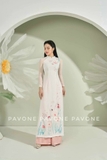 Áo dài tuyết hoa - hoạ tiết thêu