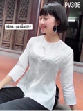 Bà ba mẹ bé gấm tơ trắng